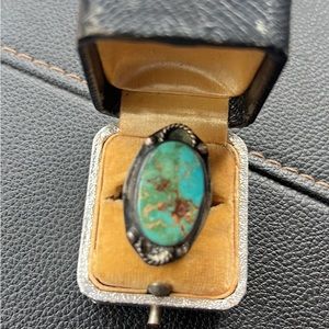 Early 19th Century Handmade Navajo Turquoise Ring
